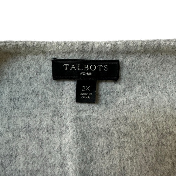 Talbots Plus 2X Wool Blend Color Block Longline Vest - Picture 5 of 8